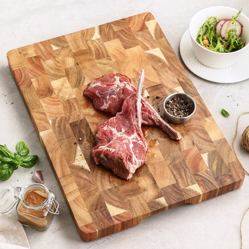 Planche à découper bois massif - OSUME 400x258x26mm La maison du wok
